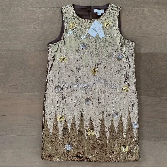 green emerald velvet dress Jacira Dress in Gold Paillette Sequins